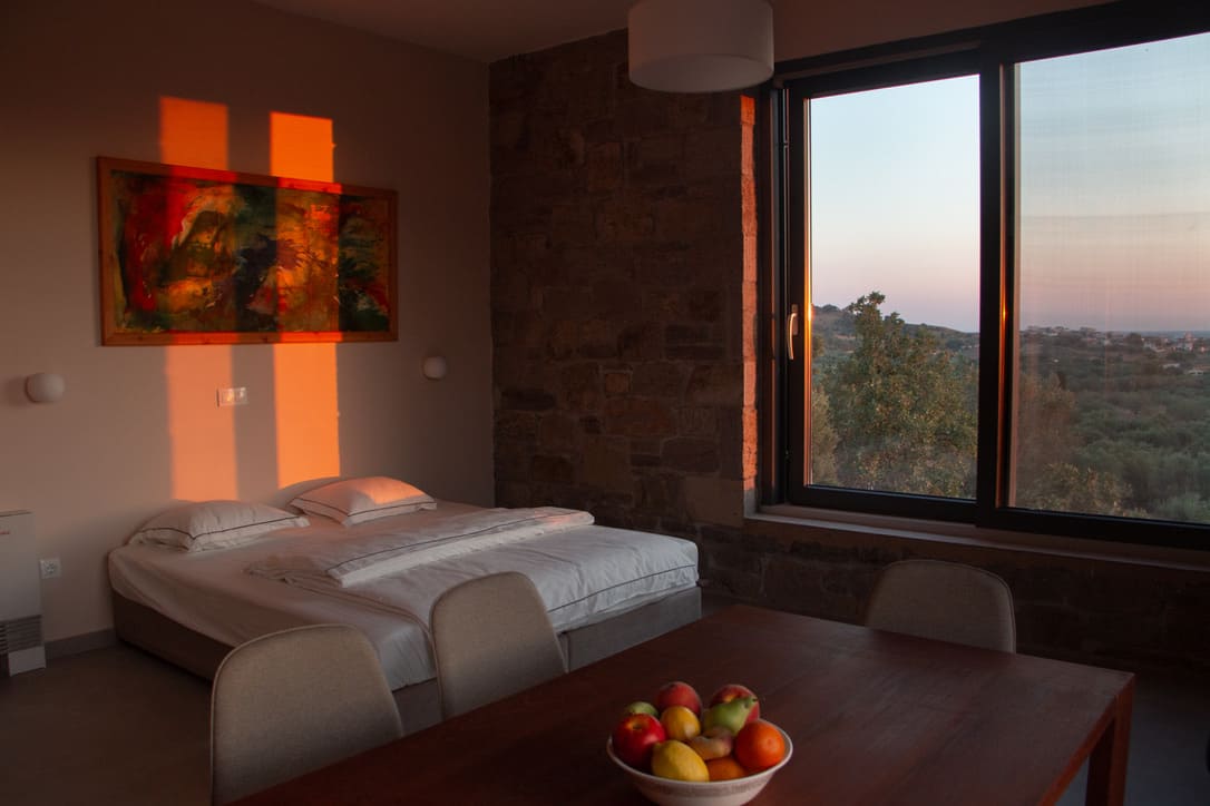 Feather Bed and Table at Sunrise